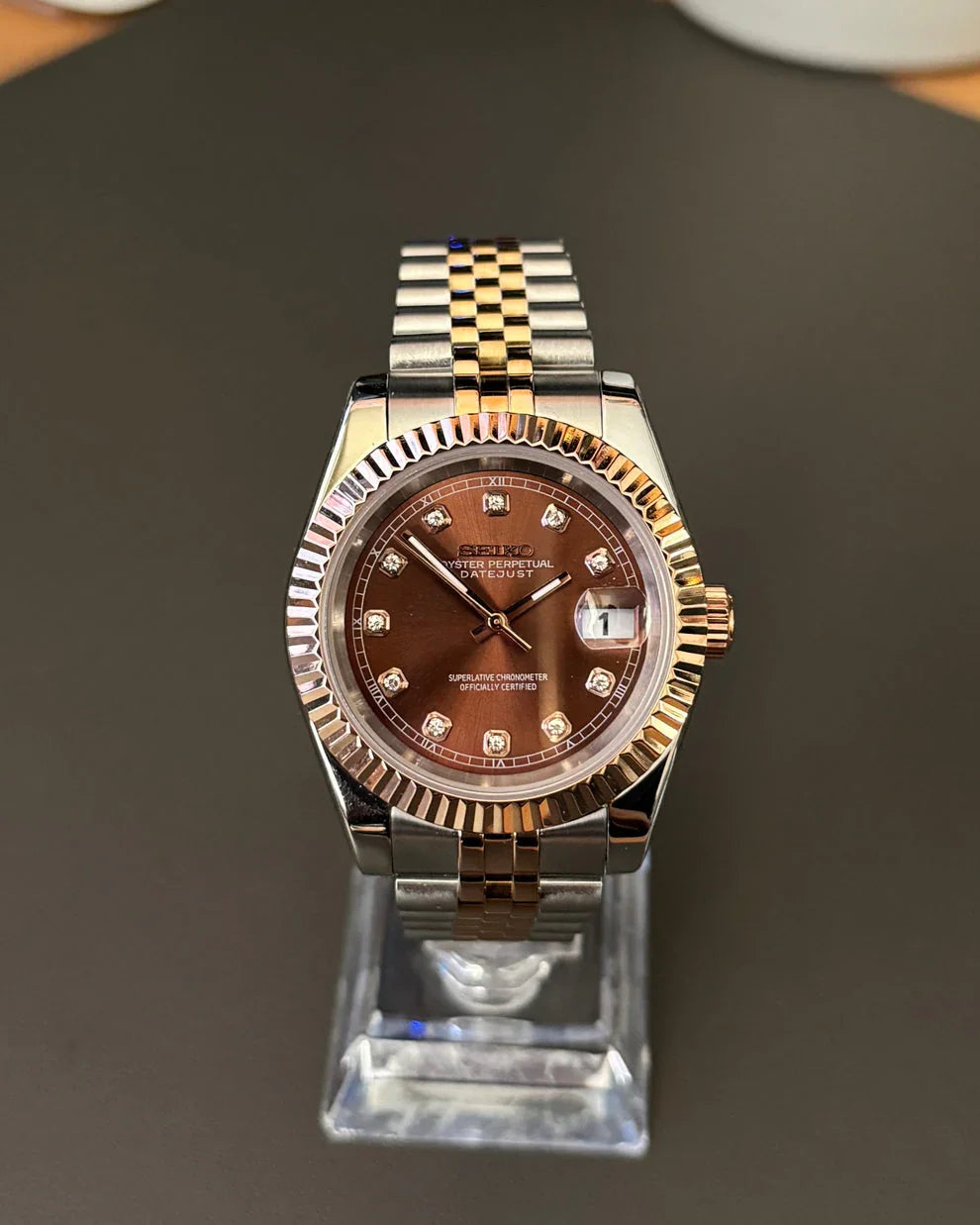 DATEJUST MOD CHOCOLATE TWO TONE