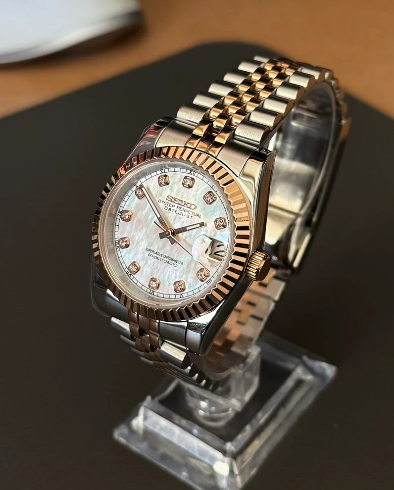 DATEJUST MOD WHITE PEARL TWO TONE