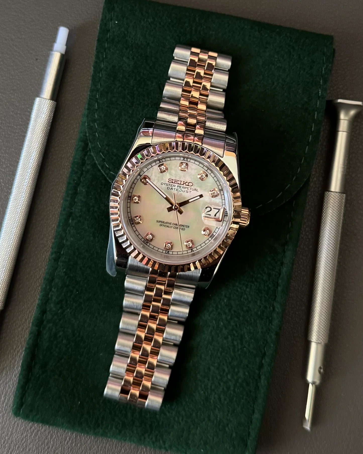 DATEJUST MOD WHITE PEARL TWO TONE
