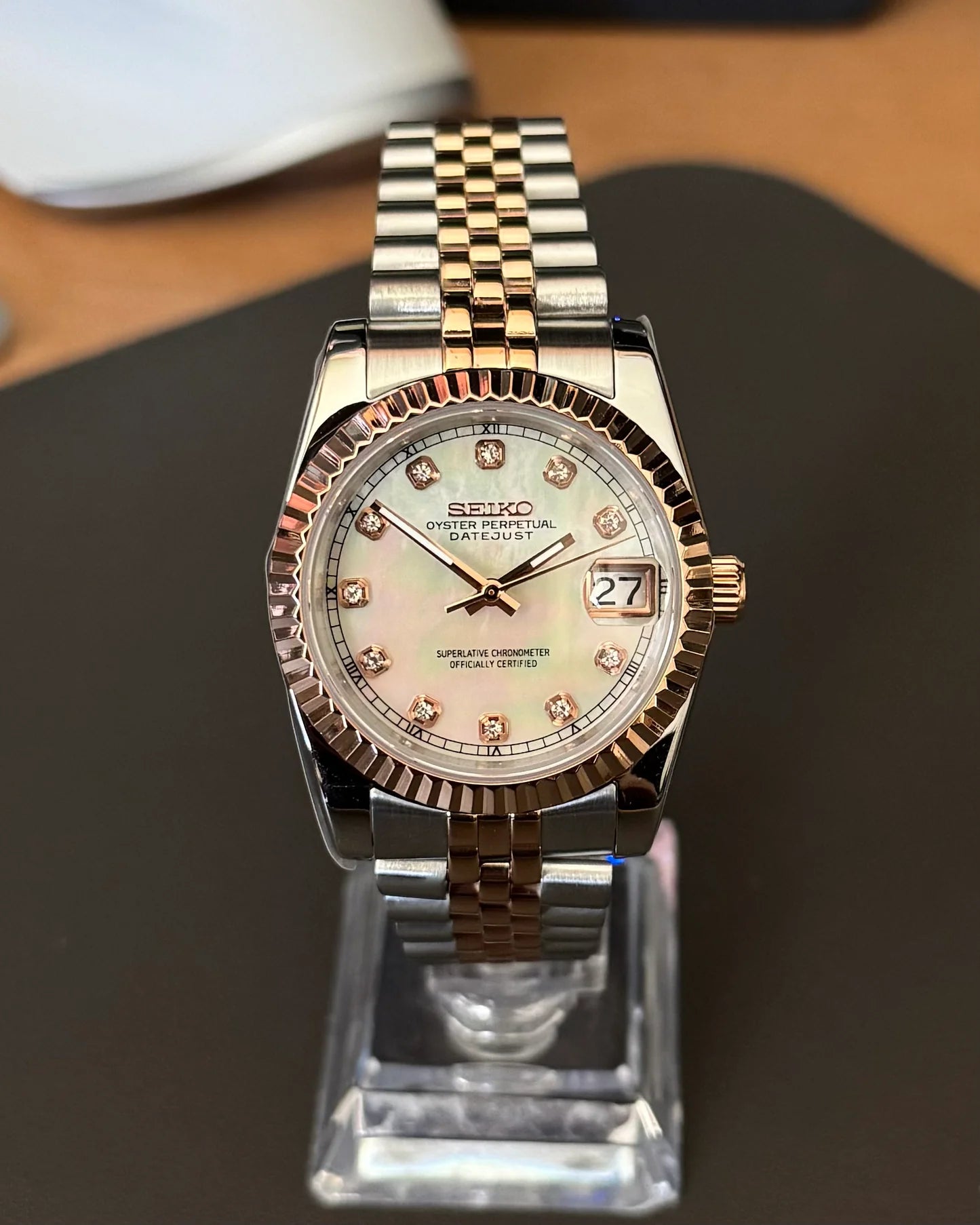 DATEJUST MOD WHITE PEARL TWO TONE