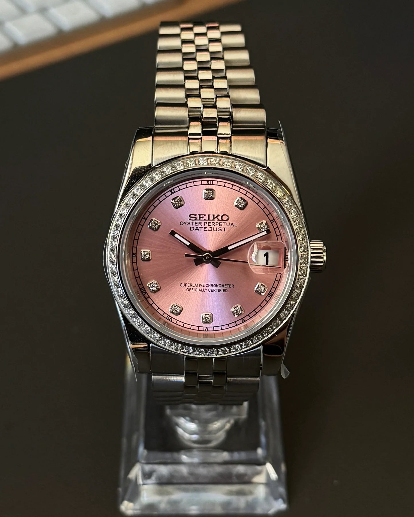 DATEJUST MOD SUNBURST PINK DIAMOND