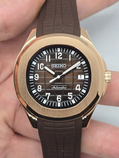 AQUANAUT MOD ROSE GOLD BROWN