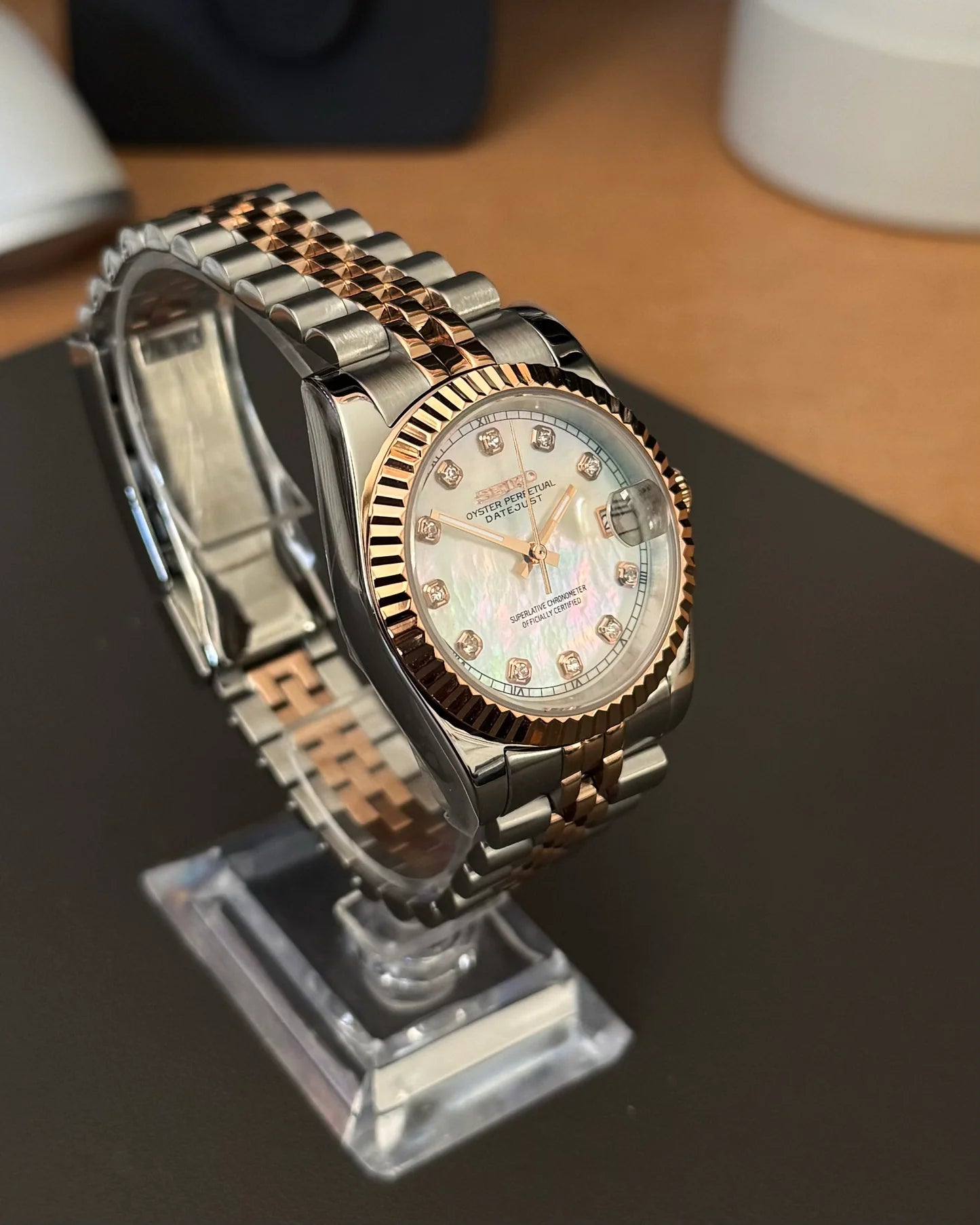 DATEJUST MOD WHITE PEARL TWO TONE