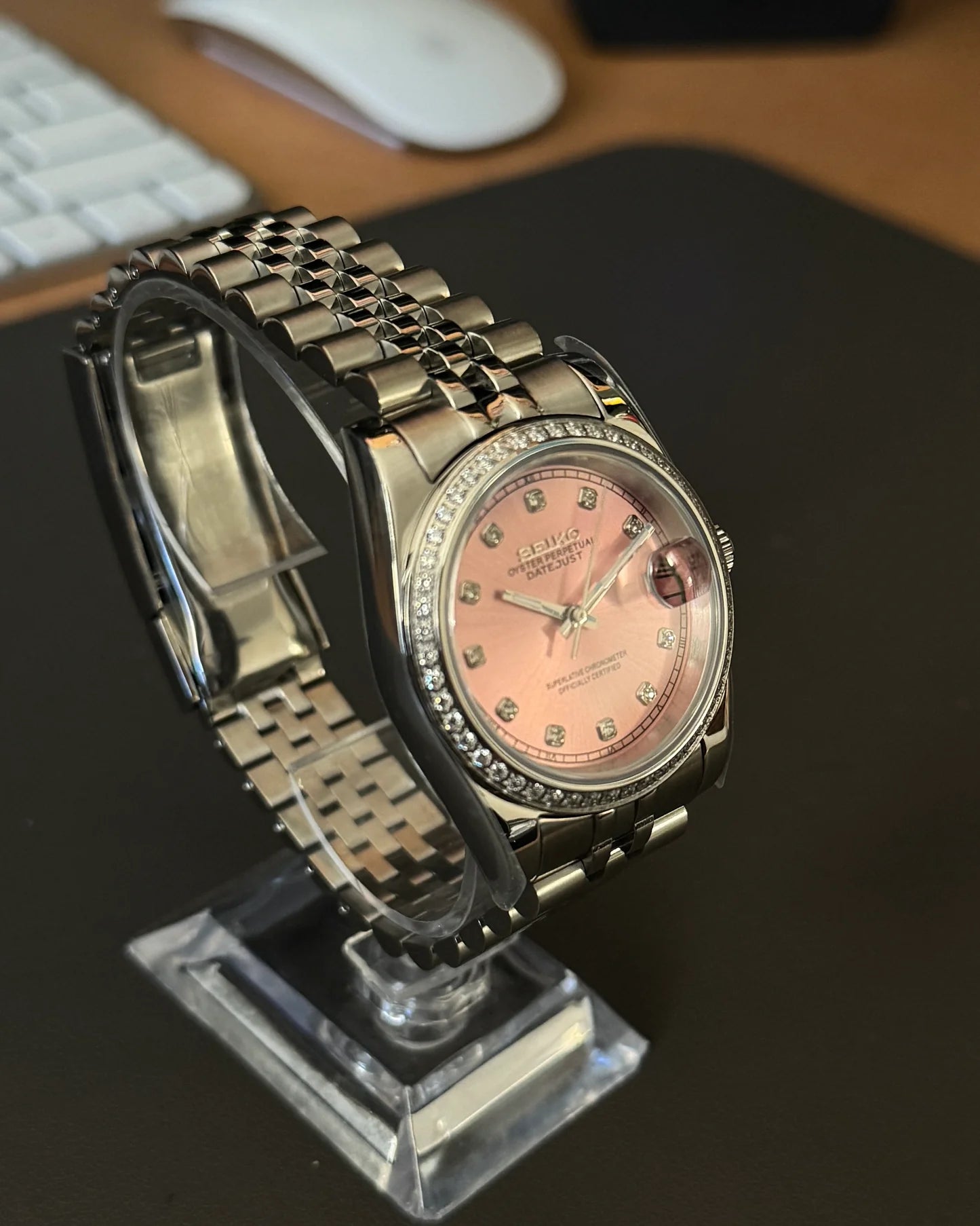 DATEJUST MOD SUNBURST PINK DIAMOND