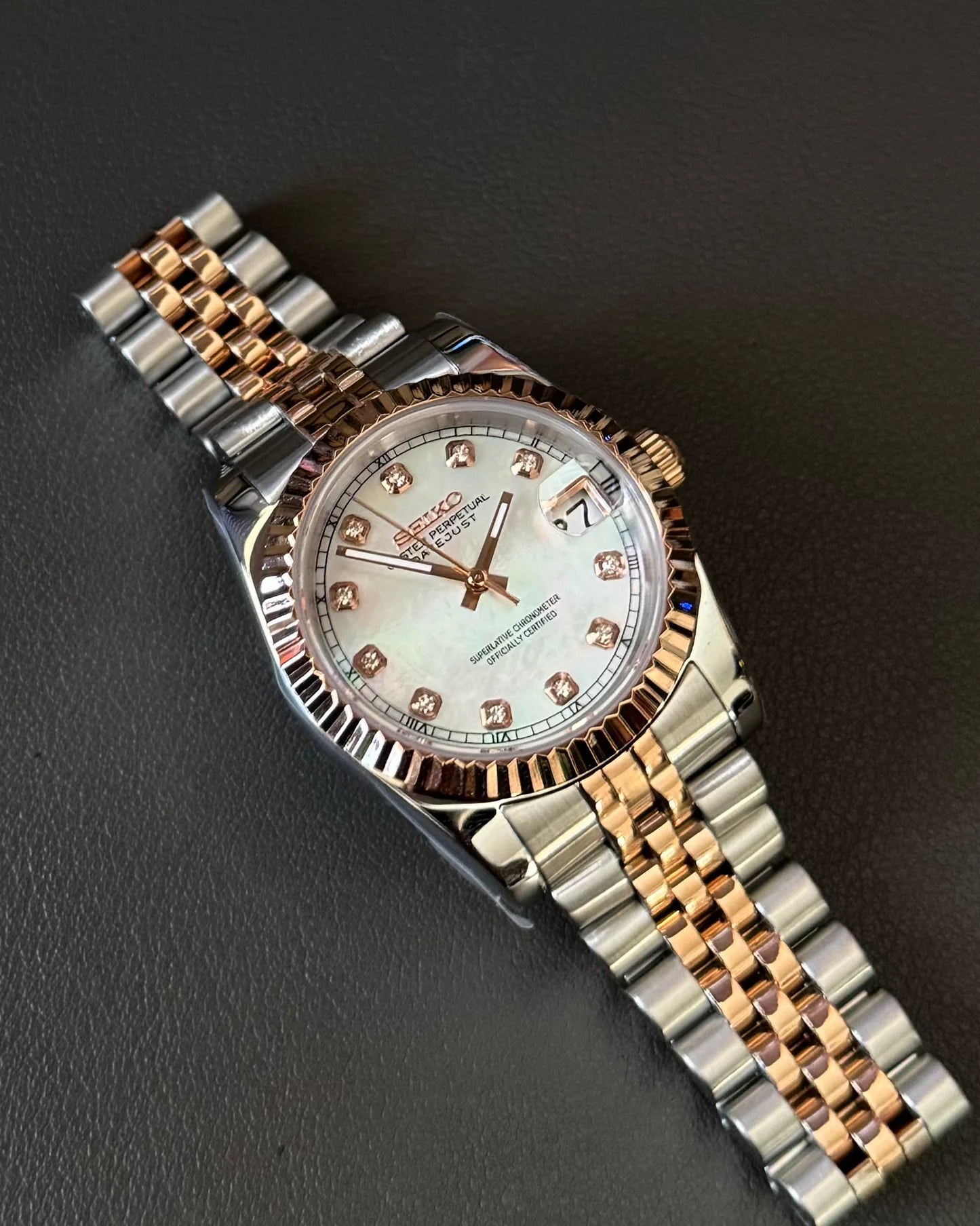 DATEJUST MOD WHITE PEARL TWO TONE