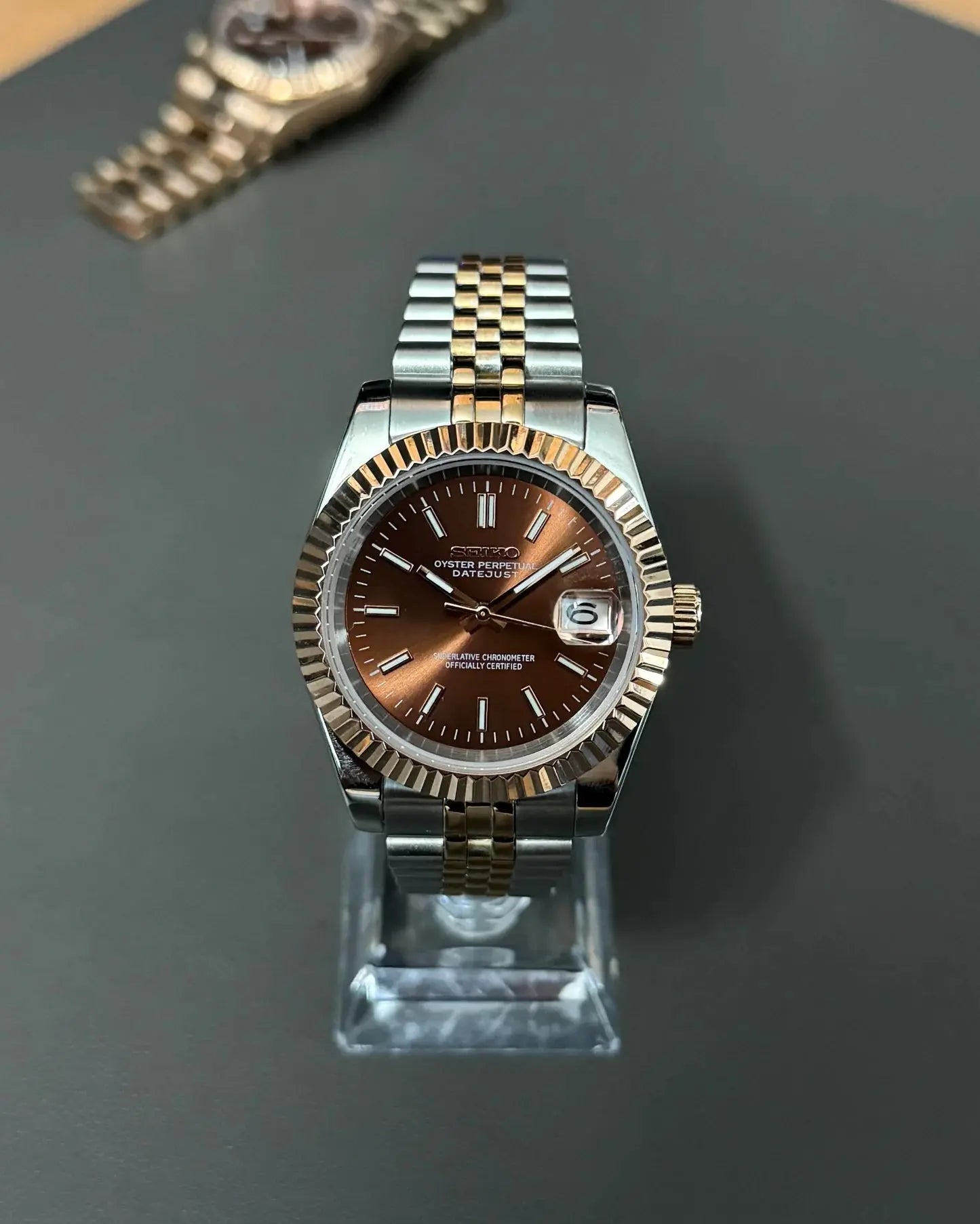DATEJUST MOD ROSE GOLD CHOCOLATE - LORO WATCHES