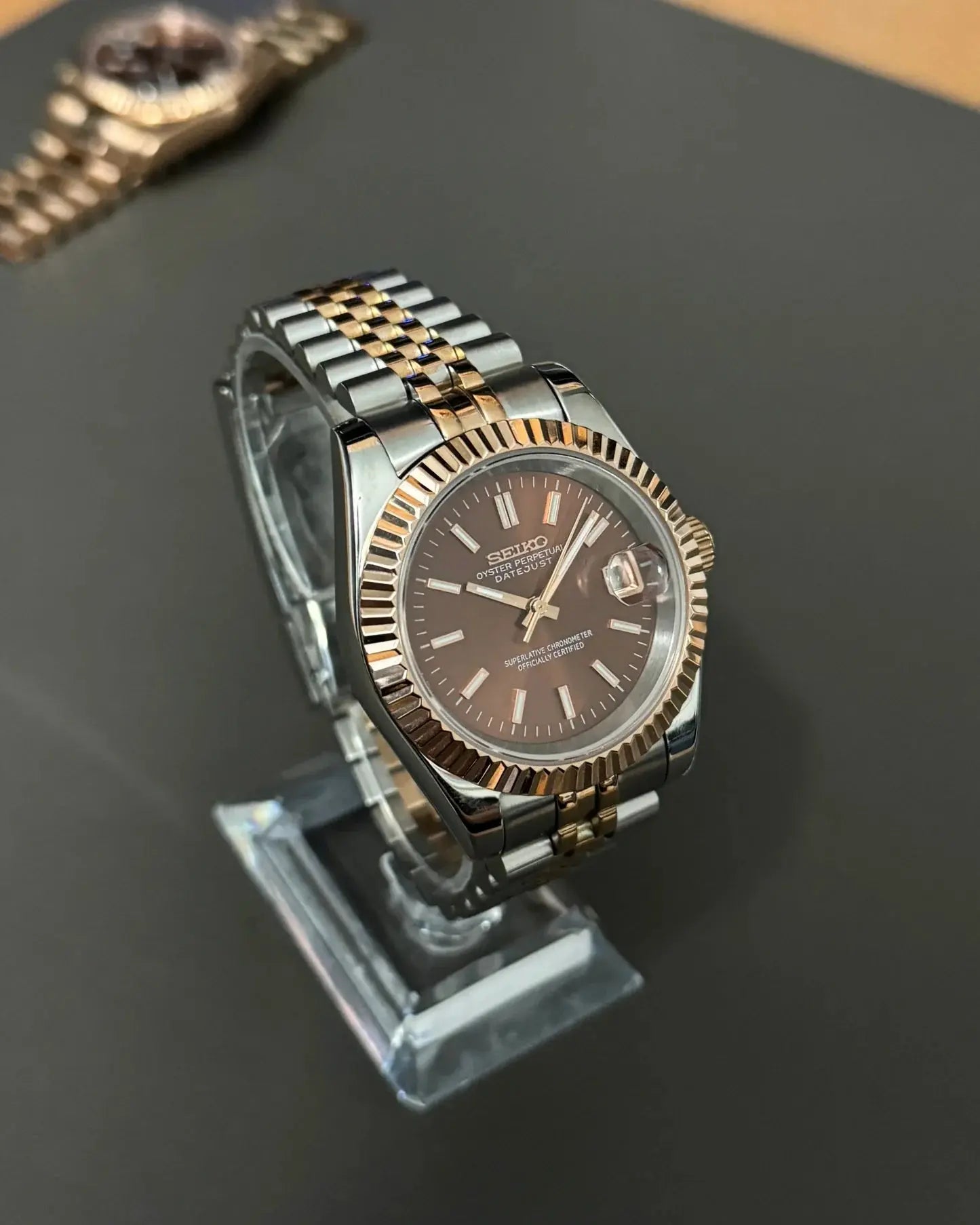 DATEJUST MOD ROSE GOLD CHOCOLATE - LORO WATCHES