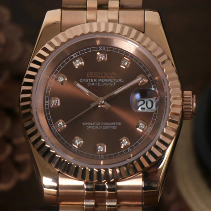 DATEJUST MOD ROSE GOLD BROWN