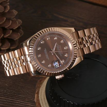 DATEJUST MOD ROSE GOLD BROWN