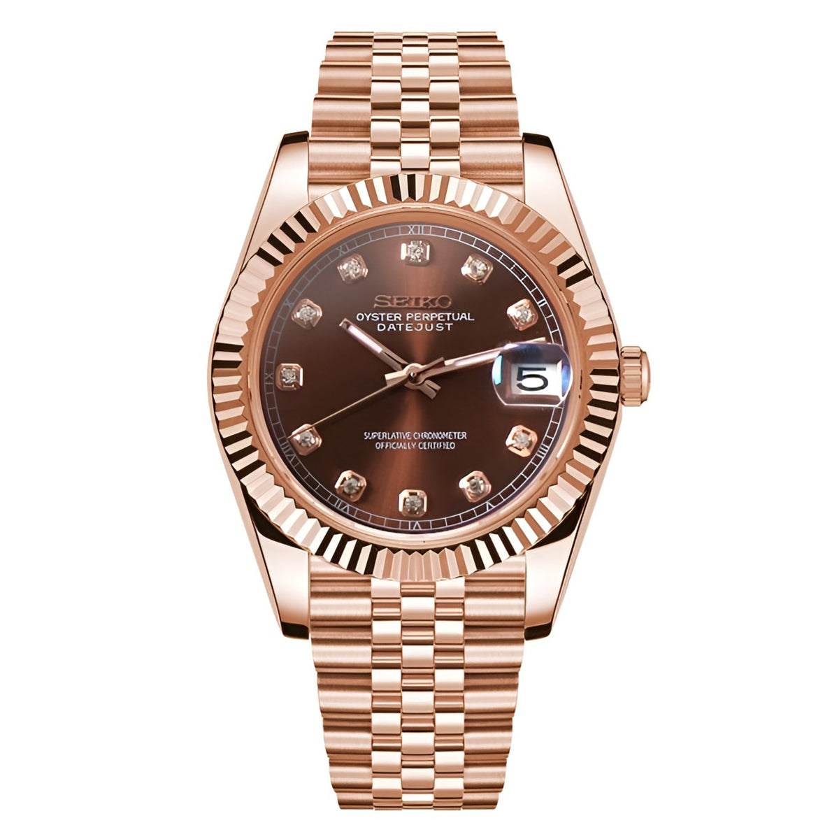 DATEJUST MOD ROSE GOLD BROWN