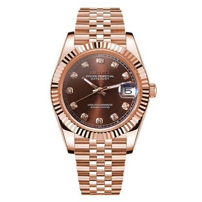 DATEJUST MOD ROSE GOLD BROWN