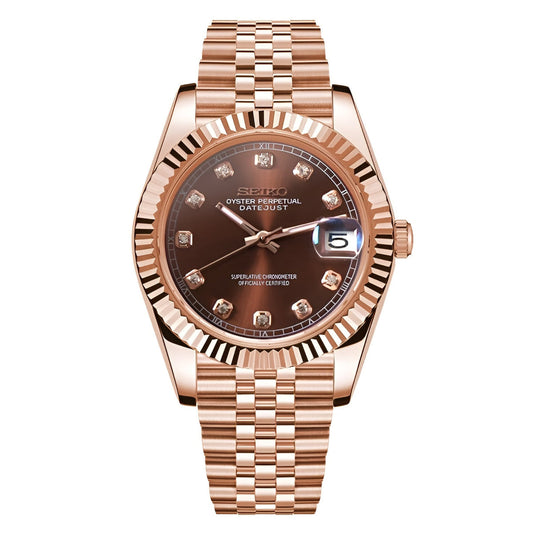 DATEJUST MOD ROSE GOLD BROWN