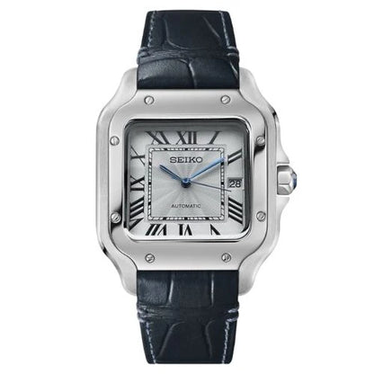 SANTOS MOD WHITE BLUE LEATHER STRAP