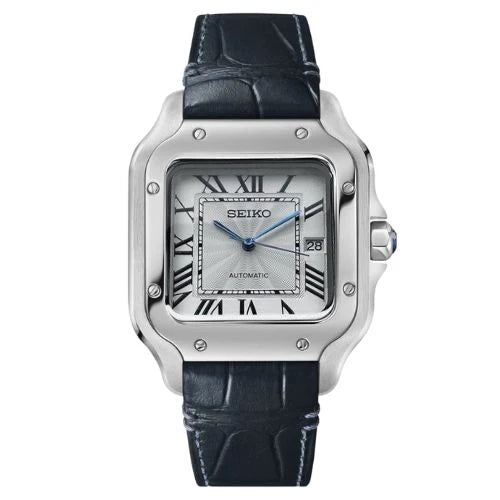 SANTOS MOD WHITE BLUE LEATHER STRAP