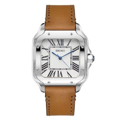 SANTOS MOD WHITE LEATHER STRAP