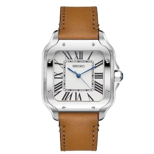 SANTOS MOD WHITE LEATHER STRAP