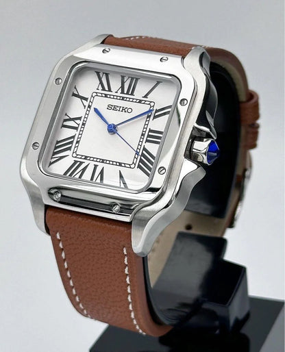 SANTOS MOD WHITE LEATHER STRAP