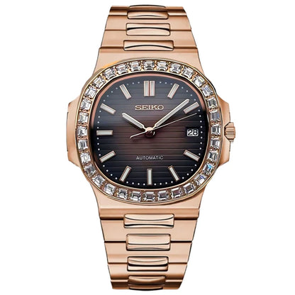 NAUTILUS MOD ROSE GOLD BROWN DIAMOND